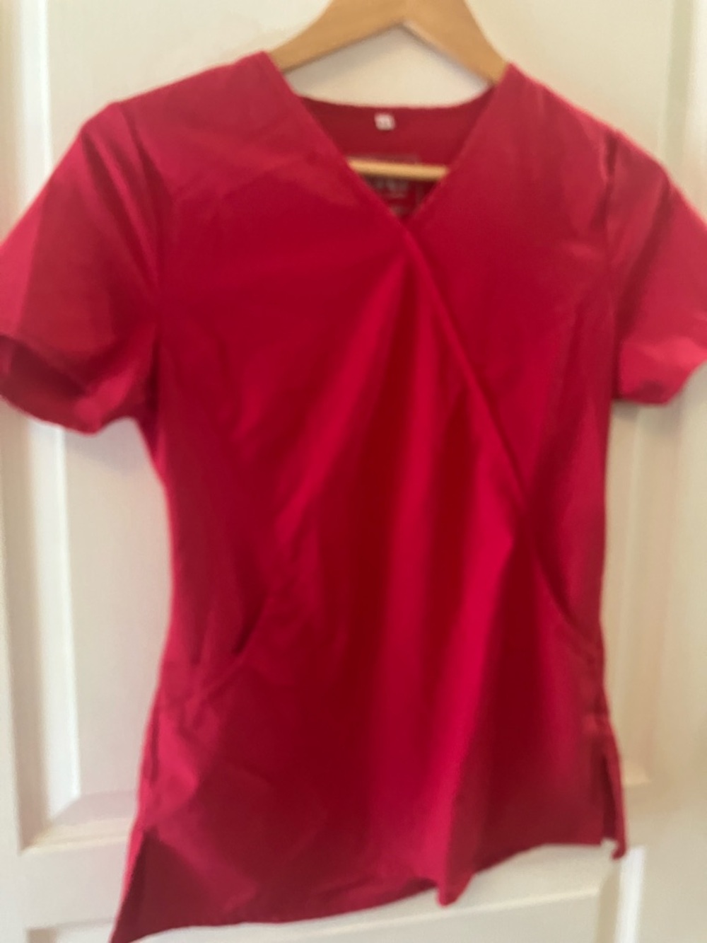 Revel Premium StretchWomen's Red V-Neck Scrub Top